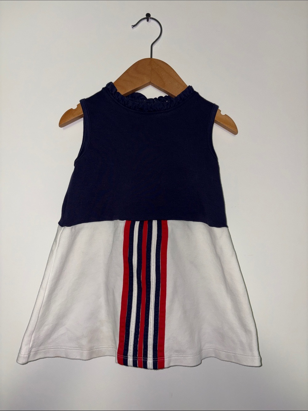 The Beaufort Bonnet Company Navy, White & Red Stripe Tank Dress